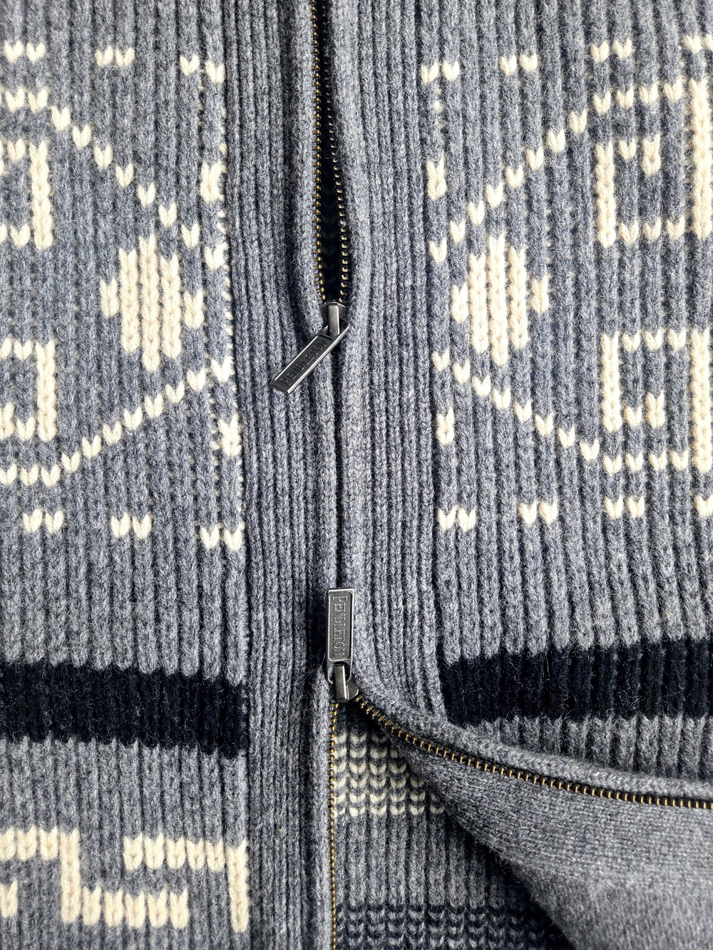 ​🌲 Pendleton Gray Zip Shawl Collar Wool Cardigan 🌲 - Picture 5 of 10